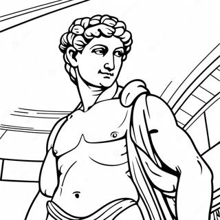 Michelangelo S Statue Of David Coloring Page 31469-28169