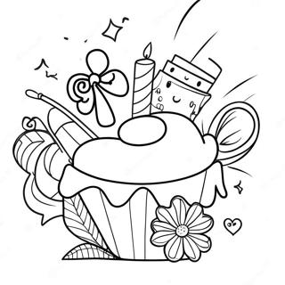 Colorful Birthday Cards Coloring Page 31479-28177