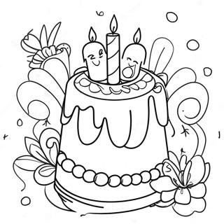 Colorful Birthday Cards Coloring Page 31479-28180