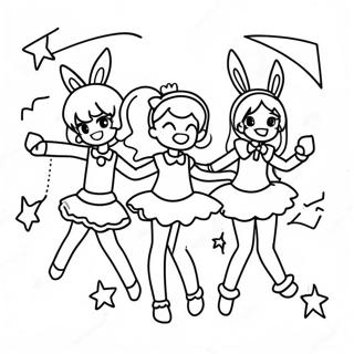 Magical Girls In Action Coloring Page 31499-28193