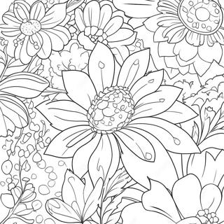 Romantic Floral Love Coloring Page 3149-2575