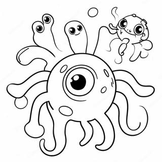 Cute Cartoon Germs Coloring Page 31519-28210