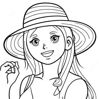 Nami With Straw Hat Coloring Page 31529-28217