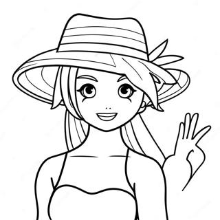 Nami With Straw Hat Coloring Page 31529-28219