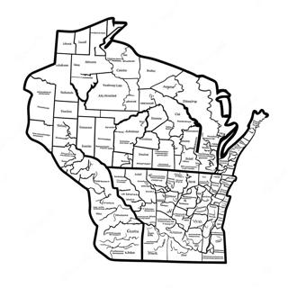 Wisconsin State Outline Coloring Page 31538-28222