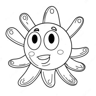 Germ Cartoon Character Coloring Page 31548-28230