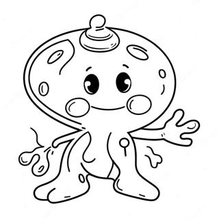 Germ Cartoon Character Coloring Page 31548-28231