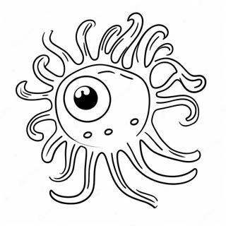 Funny Germ With Eyes Coloring Page 31549-28233