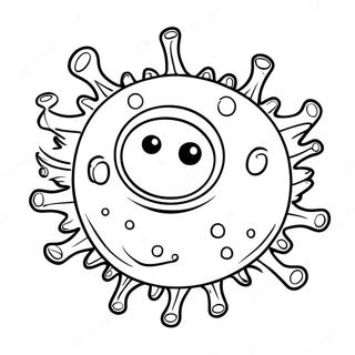 Funny Germ With Eyes Coloring Page 31549-28234