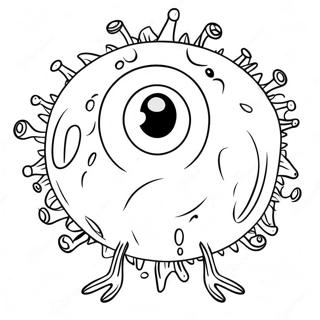 Funny Germ With Eyes Coloring Page 31549-28235