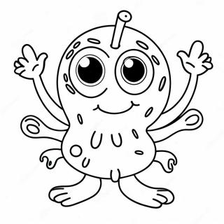 Funny Germ With Eyes Coloring Page 31549-28236