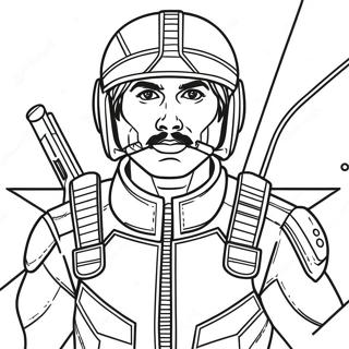 Hunter From Bad Batch Coloring Page 31559-28241