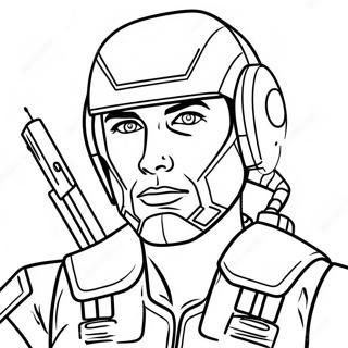 Hunter From Bad Batch Coloring Page 31559-28243