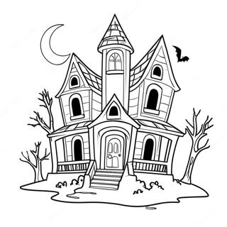 Spooky Haunted House Coloring Page 31569-28250