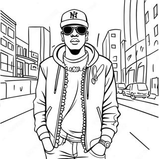 Urban Street Style Gangsta Coloring Page 31599-28273