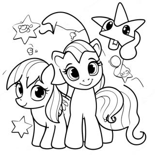 Twilight Sparkle With Friends Coloring Page 3159-2583