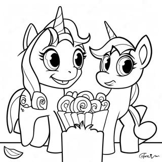 Twilight Sparkle With Friends Coloring Page 3159-2584