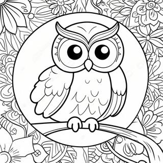 Owl Shaped Letter O Coloring Page 31619-4541