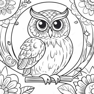 Owl Shaped Letter O Coloring Page 31619-4542