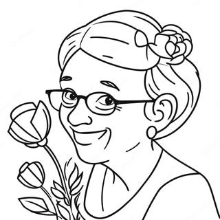 Happy Mothers Day Grandma Coloring Pages