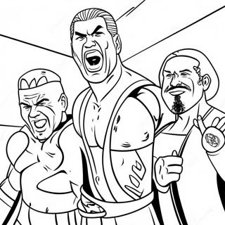 Wwe Superstars In Action Coloring Page 31639-6742