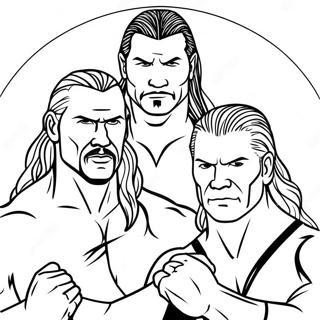 Wwe Superstars In Action Coloring Page 31639-6744