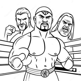 Wwe Superstars In Action Coloring Page 31639-6821