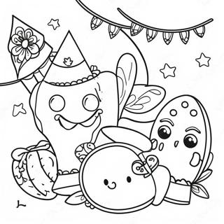 Colorful Fiesta Decorations Coloring Page 31649-7928