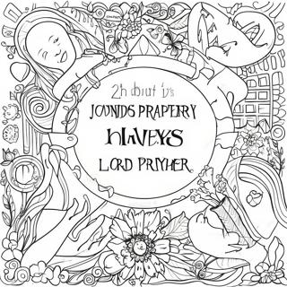 Colorful Lord S Prayer Illustration Coloring Page 31659-9112