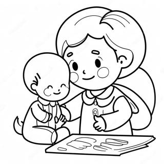 Polite Child Sharing Coloring Page 31669-10448