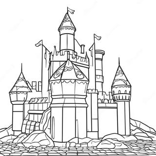 Colorful Lego Brick Castle Coloring Page 31689-12906