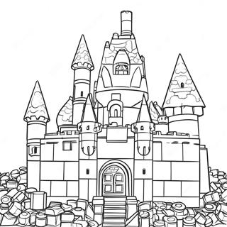 Colorful Lego Brick Castle Coloring Page 31689-12907