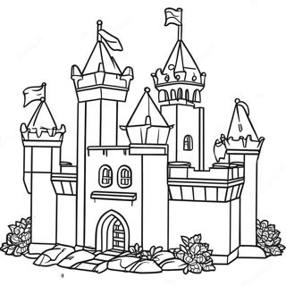 Colorful Lego Brick Castle Coloring Page 31689-12908