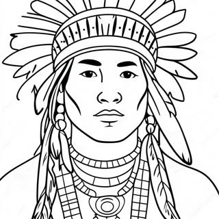 Easy Native American Coloring Pages