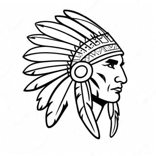 Simple Native American Headdress Coloring Page 31709-15241