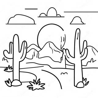 Simple Desert Coloring Pages