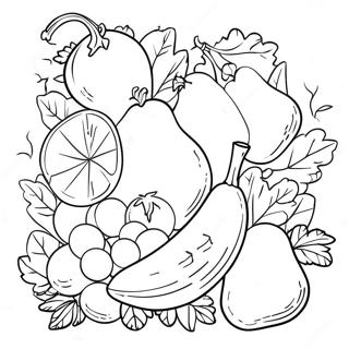 Colorful Fruits And Vegetables Coloring Page 31749-16308