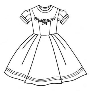 Elegant First Communion Dress Coloring Page 31779-16329