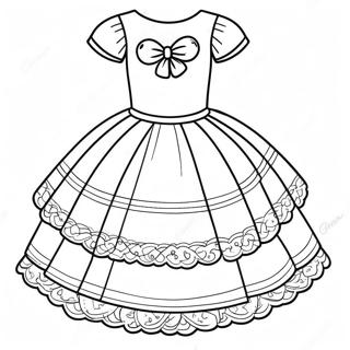 Elegant First Communion Dress Coloring Page 31779-16330