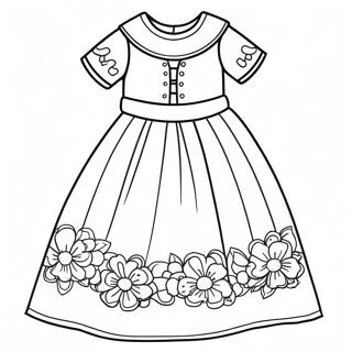 Elegant First Communion Dress Coloring Page 31779-16331