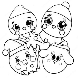 Lol Surprise Dolls In Santa Hats Coloring Page 31809-16353