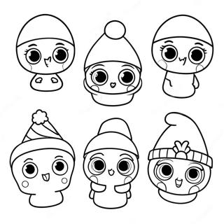 Lol Surprise Dolls In Santa Hats Coloring Page 31809-16354