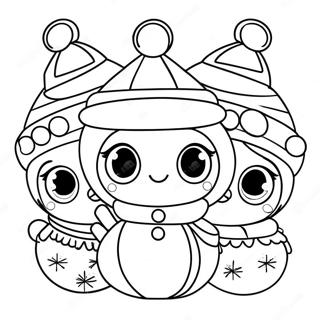 Lol Surprise Dolls In Santa Hats Coloring Page 31809-16356