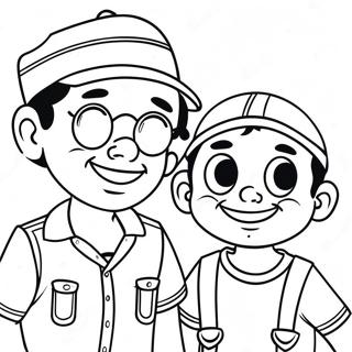 Chespirito And El Chavo Friends Coloring Page 31839-16377