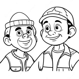 Chespirito And El Chavo Friends Coloring Page 31839-16379