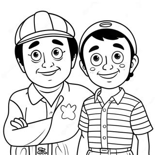 Chespirito And El Chavo Friends Coloring Page 31839-16380