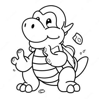 Happy Koopa Troopa Coloring Page 31849-16388