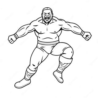 Dynamic Wwe Wrestler Jumping Coloring Page 31859-16393