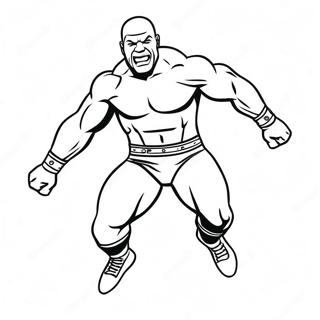 Dynamic Wwe Wrestler Jumping Coloring Page 31859-16395