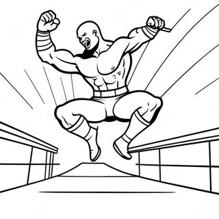 Dynamic Wwe Wrestler Jumping Coloring Page 31859-16396